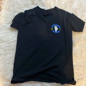 black graphic t-shirt from marshall’s